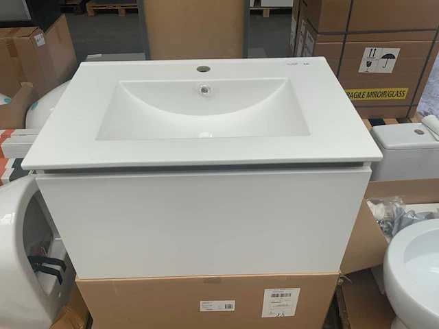 New wave matrix line badmeubel wit 70cm - afbeelding 2 van  5