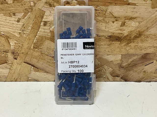 Newlec hbp12 penstekker 12mm (500x) - afbeelding 1 van  3