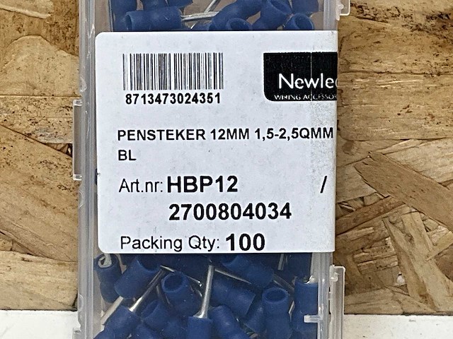 Newlec hbp12 penstekker 12mm (500x) - afbeelding 3 van  3