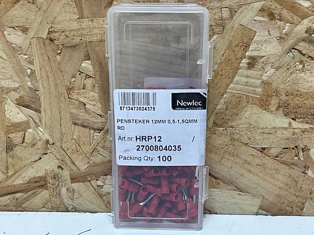 Newlec hrp12 penstekker 12mm (500x) - afbeelding 1 van  3