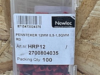 Newlec hrp12 penstekker 12mm (500x) - afbeelding 2 van  3