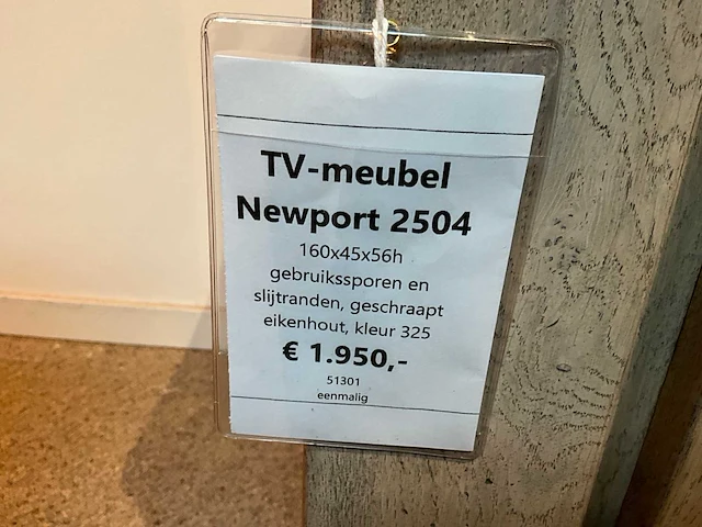 Newport eiken tv meubel - afbeelding 7 van  8