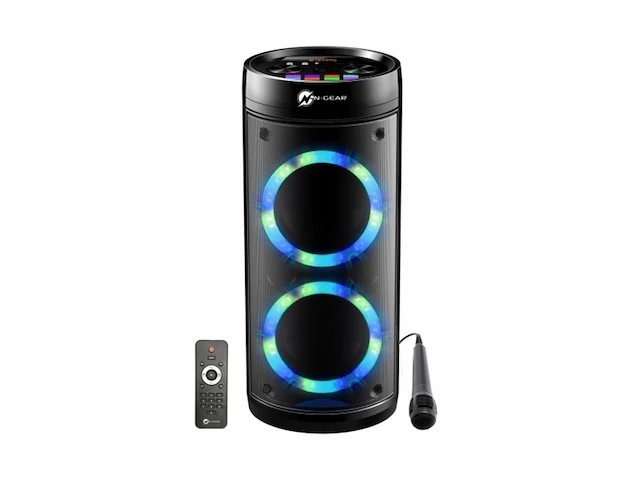 Ngear lpg26r let's go party bluetooth luidspreker met karaokemicrofoon zwart - afbeelding 1 van  4