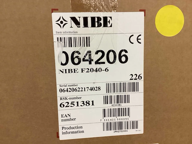 Nibe - f2040-6 l/w 230v monoblock - warmtepomp - afbeelding 4 van  5