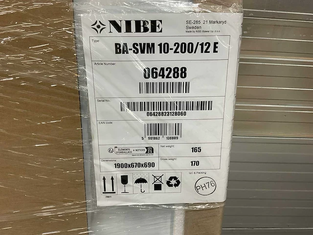 Nibe ba-svm 10-200/12 warmtepomp binnenunit - afbeelding 14 van  18