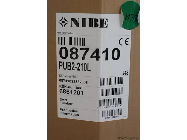 Nibe boiler met warmtewisselaar type pub2-210l - afbeelding 4 van  5