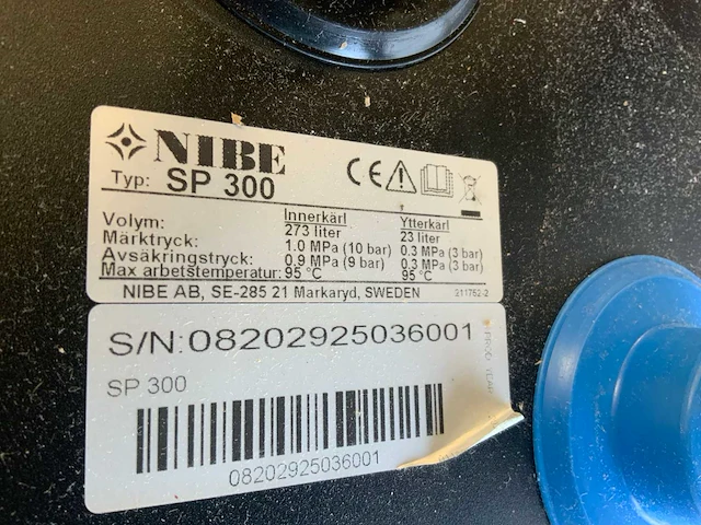 Nibe sp300 boilervat - afbeelding 6 van  6