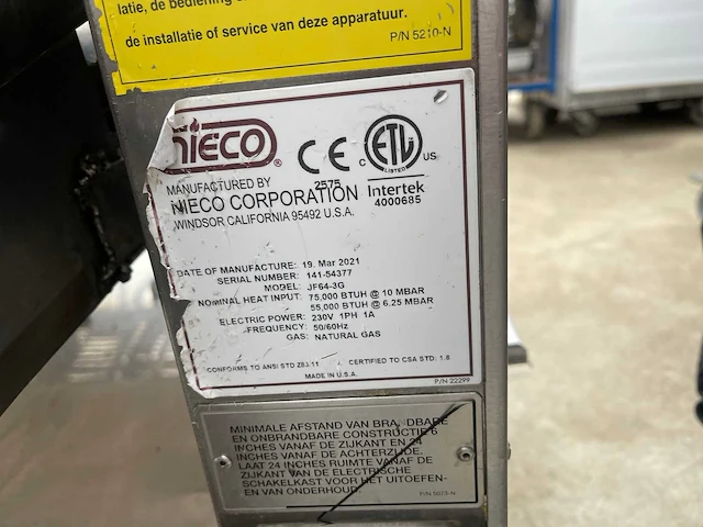 Nieco jf64-3g broiler - afbeelding 6 van  6