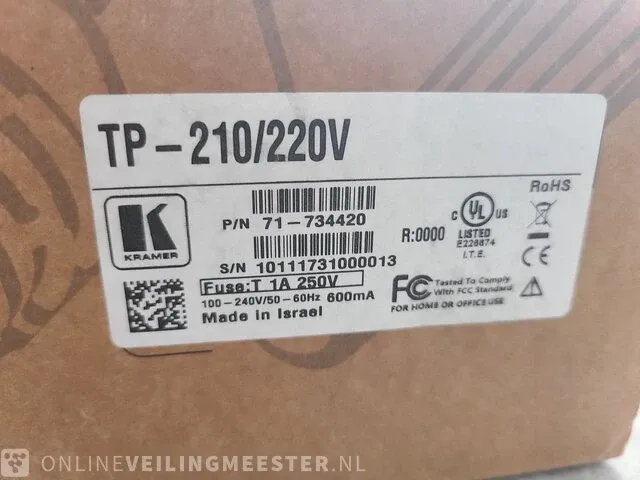 Nieuw in doos: tp-210 kramer electronics, audio and line transmitter and distribution amplifier - afbeelding 4 van  12