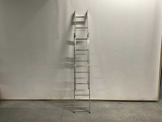 Nieuwe aluminium 2-delige opsteekladder 2x7 - afbeelding 1 van  3