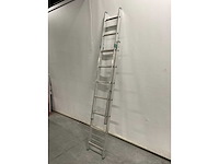 Nieuwe aluminium 2-delige opsteekladder 2x7 - afbeelding 2 van  3