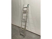Nieuwe aluminium 2-delige opsteekladder 2x7 - afbeelding 3 van  3