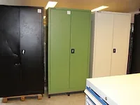 Nieuwe magazijnkast op onderstel met negen binnenlades en afmeting 100 x 50 x 207 cm.