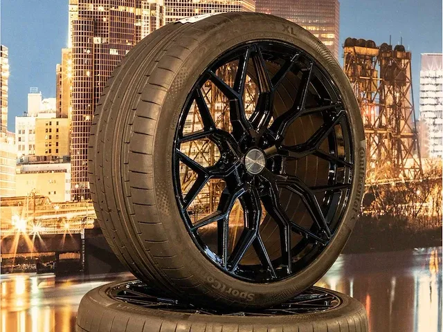 Nieuwe set 23"inch velgen met nieuwe continental banden past op audi q5/q7/q8 vw touareg - afbeelding 2 van  3