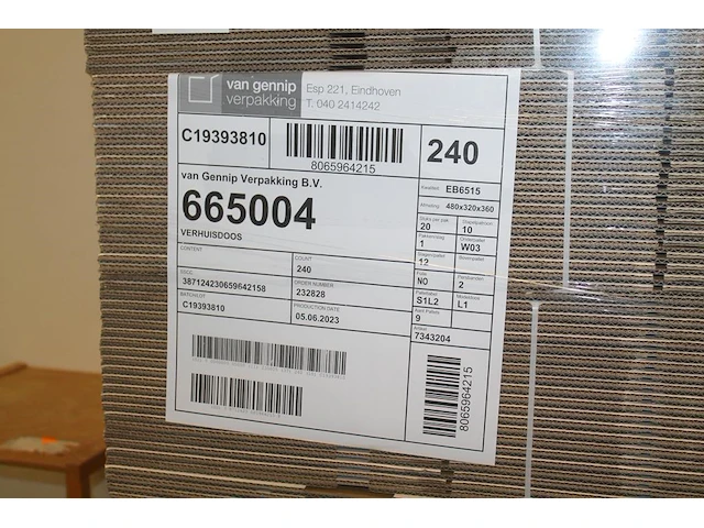 Nieuwe verhuisdozen 240 stuks a 280 x 320 x 360 mm op pallet. - afbeelding 3 van  3