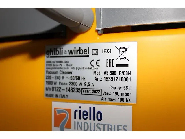 Nieuwe wet en dry stofzuiger ghibli & wirbel type as 590. - afbeelding 3 van  3