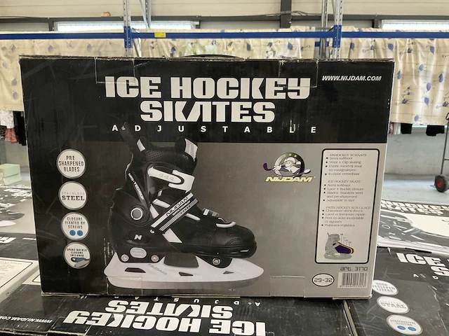 Nijdam adjustable ice hockey skates diverse maten (90x) - afbeelding 1 van  4