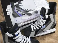 Nijdam-ice hockey skate semi softboot zwart/blauw maat 44 - afbeelding 1 van  2