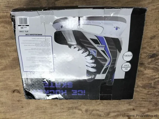 Nijdam-ice hockey skate semi softboot zwart/blauw maat 44 - afbeelding 2 van  2