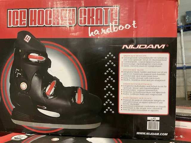 Nijdam ice hockey skates hardboot diverse maten (40x) - afbeelding 2 van  7
