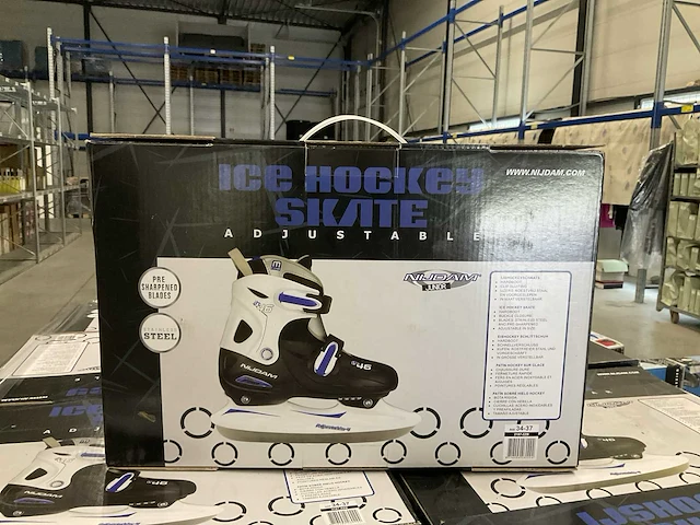 Nijdam junior adjustable ice hockey skates diverse maten. (80x) - afbeelding 1 van  5