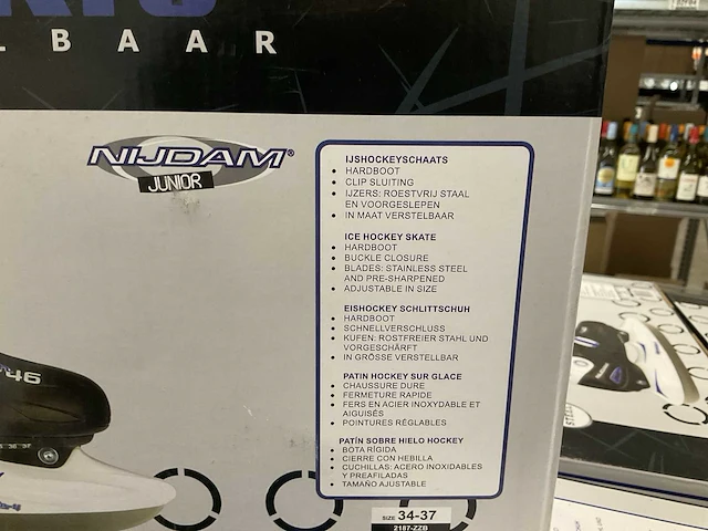 Nijdam junior adjustable ice hockey skates diverse maten. (80x) - afbeelding 5 van  5