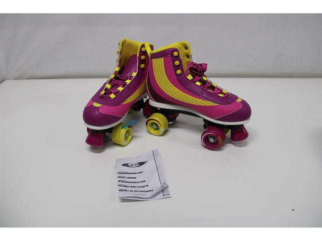 Nijdam rolschaatsen - sugar babe - roze/paars/geel/wit - 39 - afbeelding 2 van  3