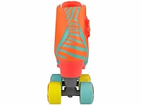 Nijdam rolschaatsen led star zebra fluororanje/lichtblauw/geel 33/34 - afbeelding 2 van  5