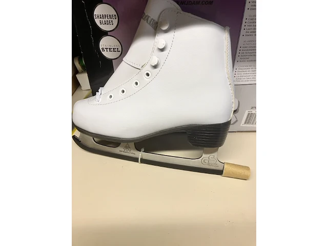 Nijdam witte schaatsen maat 34 - afbeelding 2 van  7