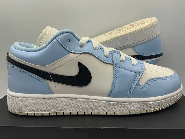 Nike air jordan 1 low ice blue/black-sail-white sneakers 38.5 - afbeelding 1 van  2