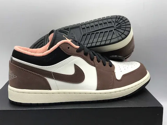 Nike air jordan 1 low se lt chocolate/crimson bliss sneakers 42 - afbeelding 1 van  2