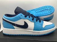 Nike air jordan 1 low white/dk powder blue-obsidian sneakers 38.5 - afbeelding 1 van  2