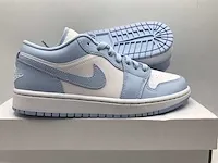 Nike air jordan 1 low white/ice blue sneakers 38.5