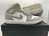 Nike air jordan 1 mid college grey/light bone-white sneakers 42 - afbeelding 1 van  2