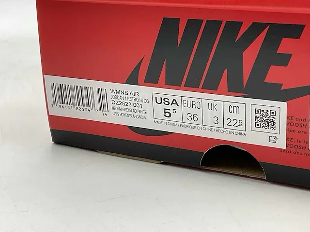 Nike air jordan 1 retro high og twist 2.0 medium grey dames sneakers 36 - afbeelding 2 van  2