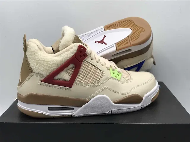 Nike air jordan 4 retro pearl white/dk driftwood sneakers 37,5 - afbeelding 1 van  2