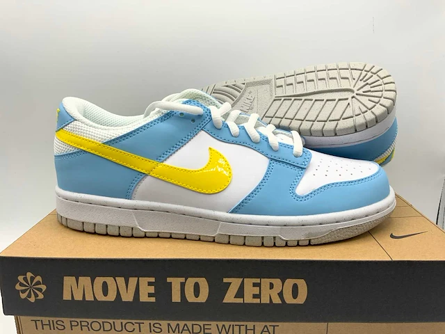 Nike dunk low blue chill/blue chill white sneakers 38.5 - afbeelding 1 van  2