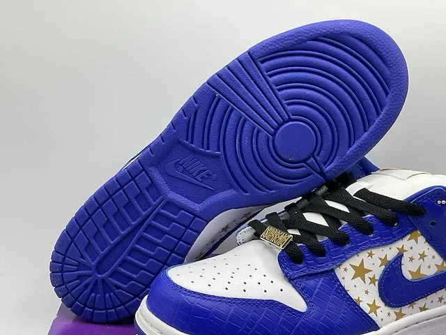 Nike sb dunk low supreme stars hyper royal (2021) sneakers 41 - afbeelding 4 van  11
