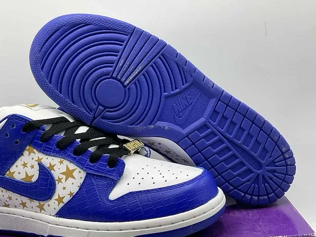Nike sb dunk low supreme stars hyper royal (2021) sneakers 41 - afbeelding 6 van  11