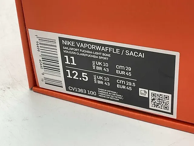 Nike vaporwaffle sacai fuchsia game royal sneakers 45 - afbeelding 2 van  2