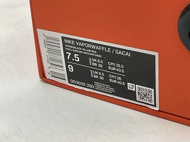 Nike vaporwaffle sacai villain neptune green sneakers 40 1/2 - afbeelding 2 van  2