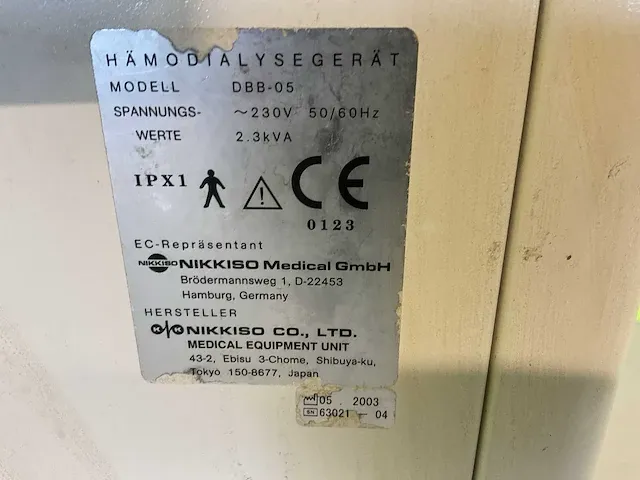 Nikkiso dbb 5 dialyse apparatuur (2x) - afbeelding 13 van  35