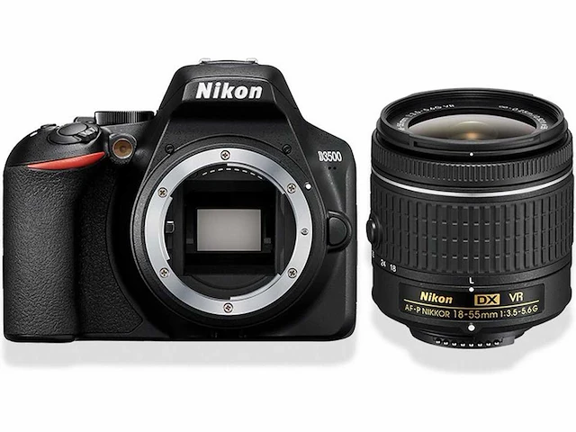 Nikon d3500 + af-p dx 18-55 vr kit - black - afbeelding 1 van  11