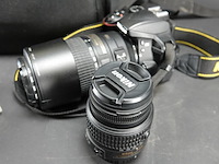 Nikon reflex d3300 camera in tas en met divers toebehoren - afbeelding 7 van  8