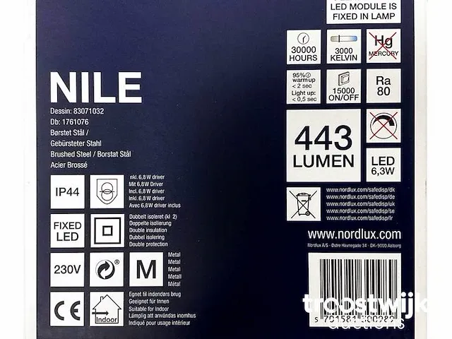 Nile wandlamp led - afbeelding 2 van  5