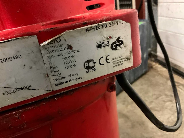 Nilfisk alto attix 50-2m pc industriële stofzuiger - afbeelding 5 van  6
