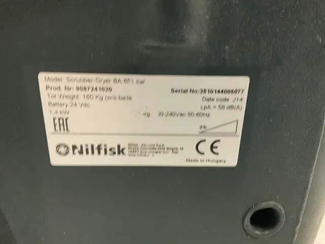 Nilfisk ba651 schrobmachine - afbeelding 7 van  7