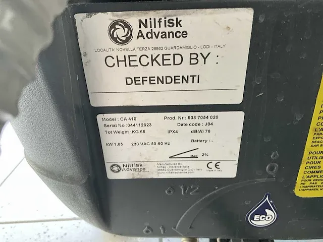Nilfisk ca 410 schrobzuigmachine - afbeelding 8 van  8