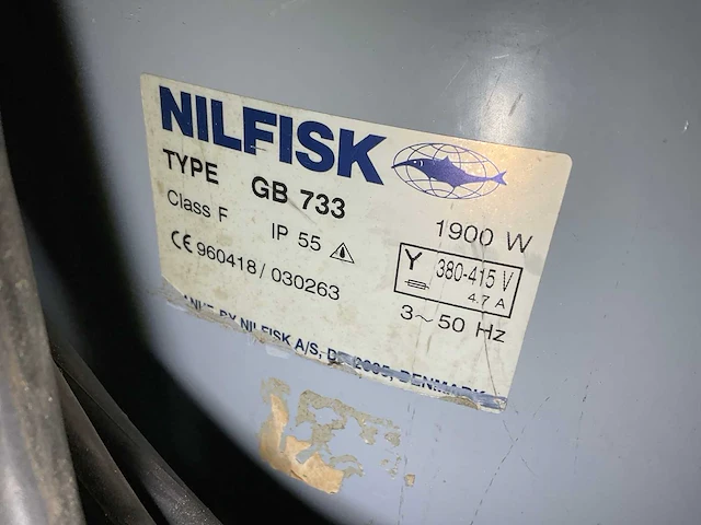 Nilfisk gb 733 industriële stofzuiger - afbeelding 3 van  3