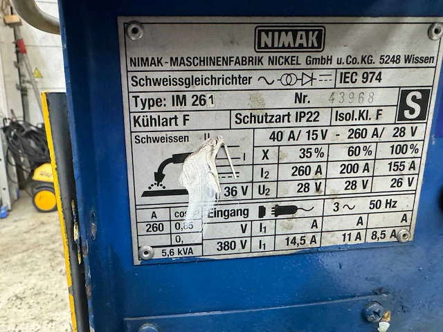 Nimak im 260 mig/mag lasapparaat - afbeelding 4 van  5